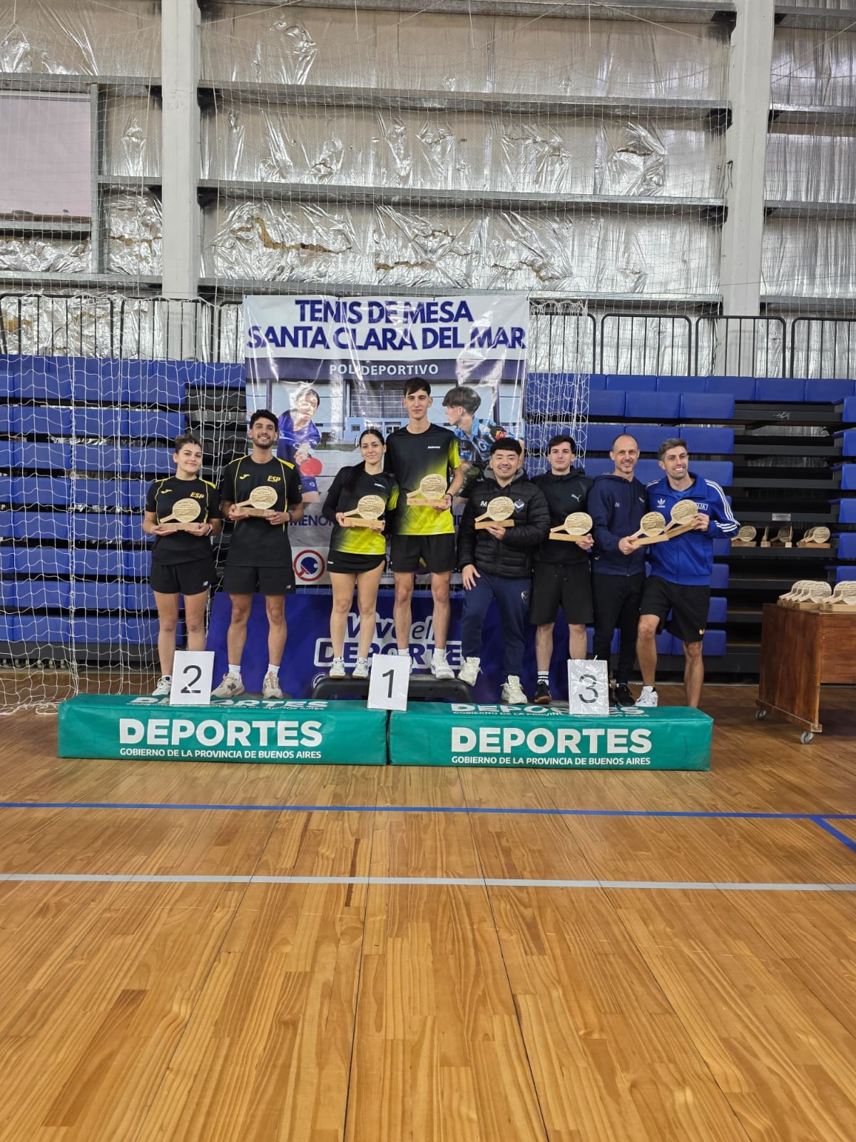 Podio del Torneo Challenger FATM en Santa Clara del Mar
